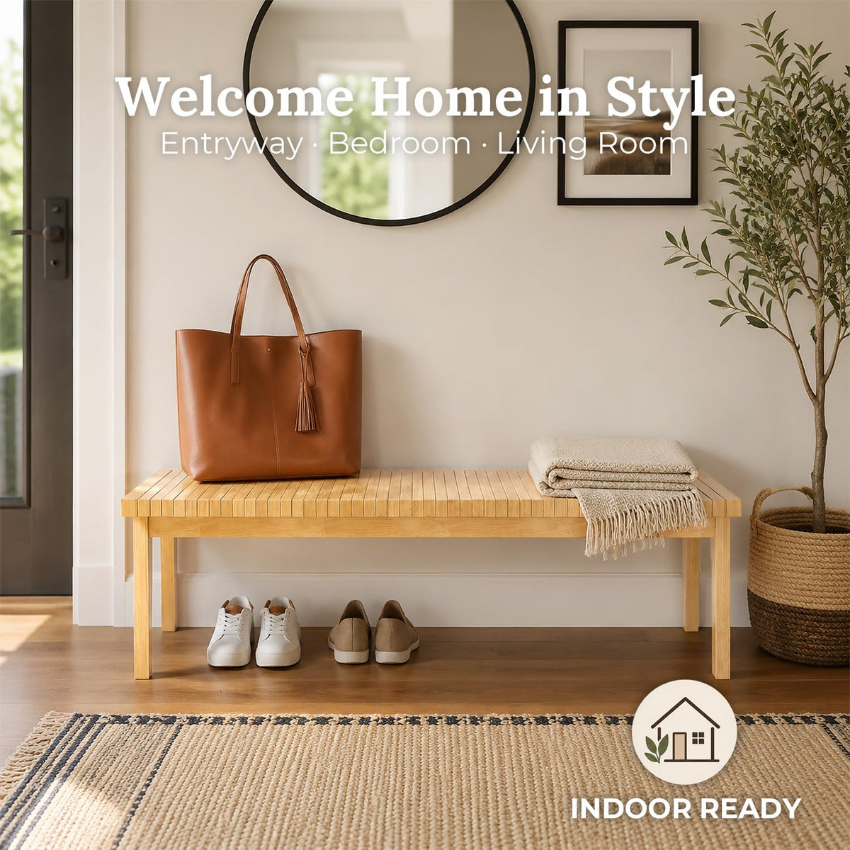 Convertible Solid Wood Bench