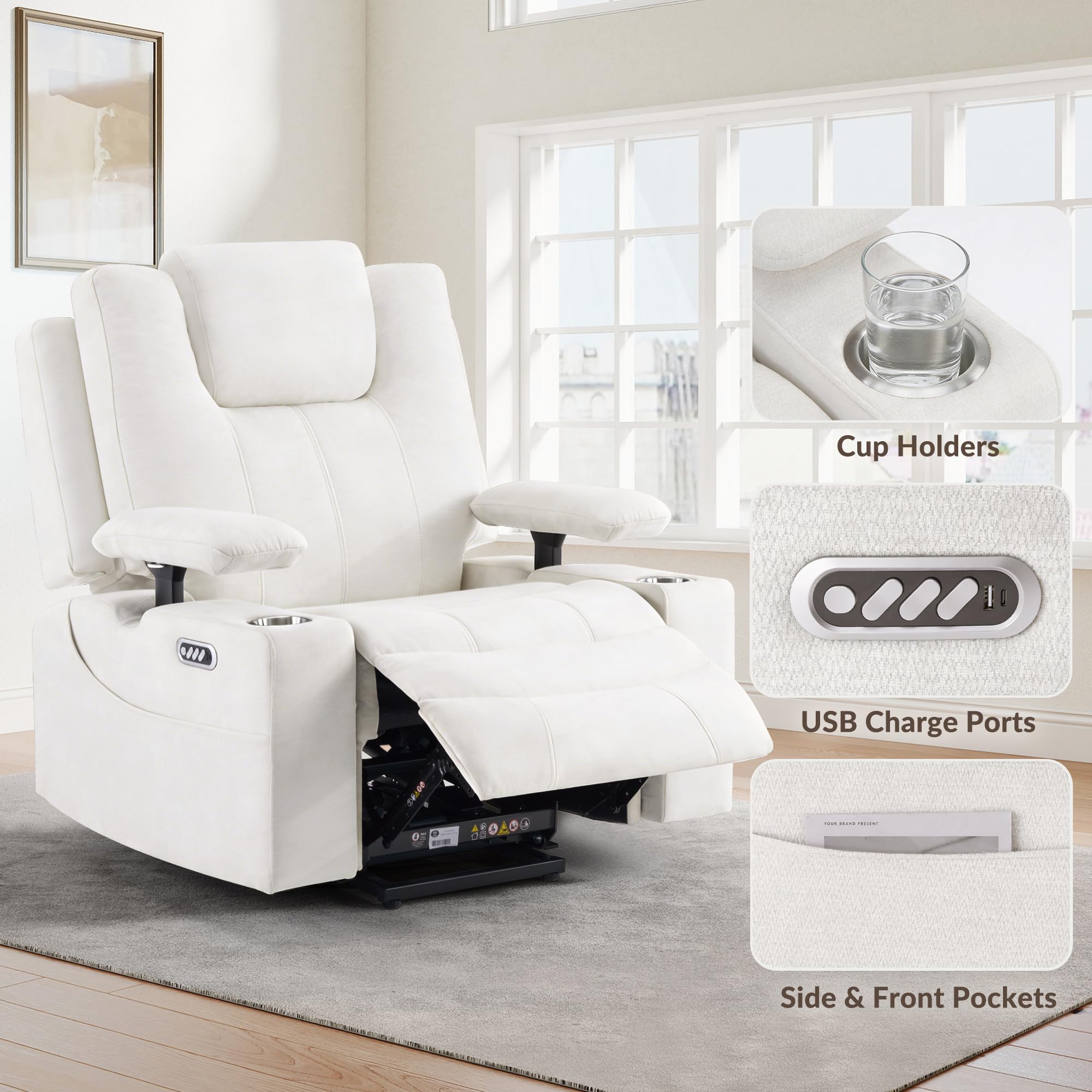 Power Lift Recliner Chair with Massage & Heat