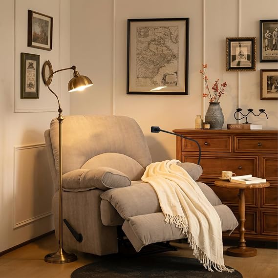 Oversized Chenille Manual Recliner