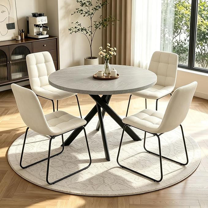Round Dining Table Set for 4
