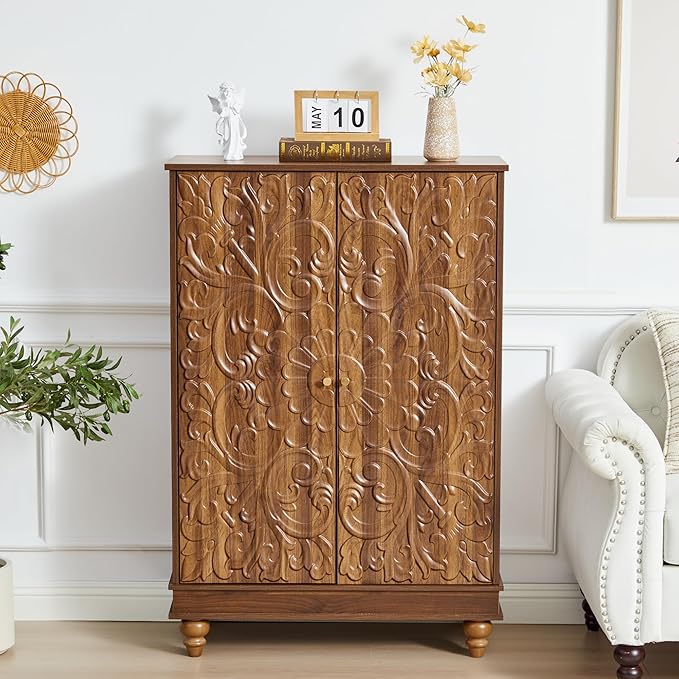 Vintage Sideboard Buffet Cabinet with Adjustable Shelves