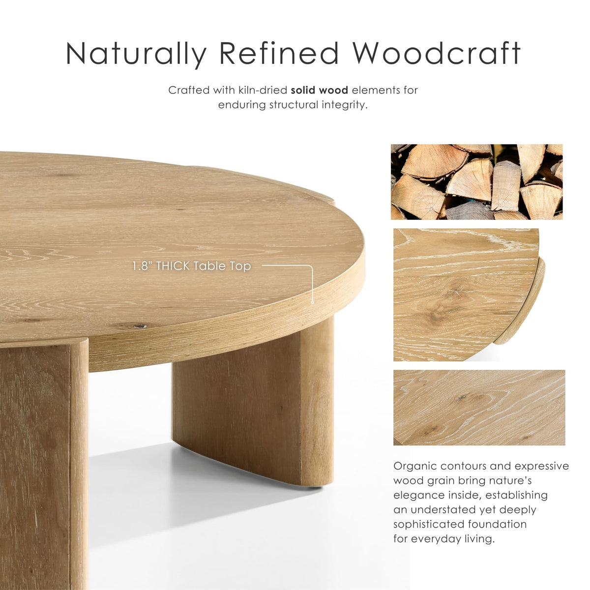 Round Oak Coffee Table