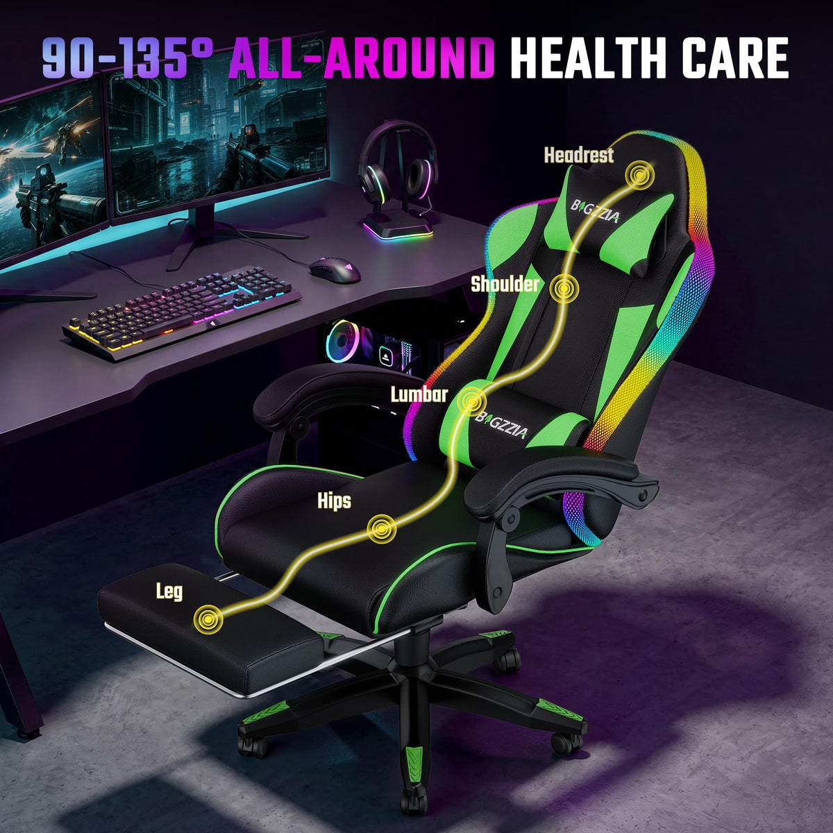 RGB Massage Gaming Chair
