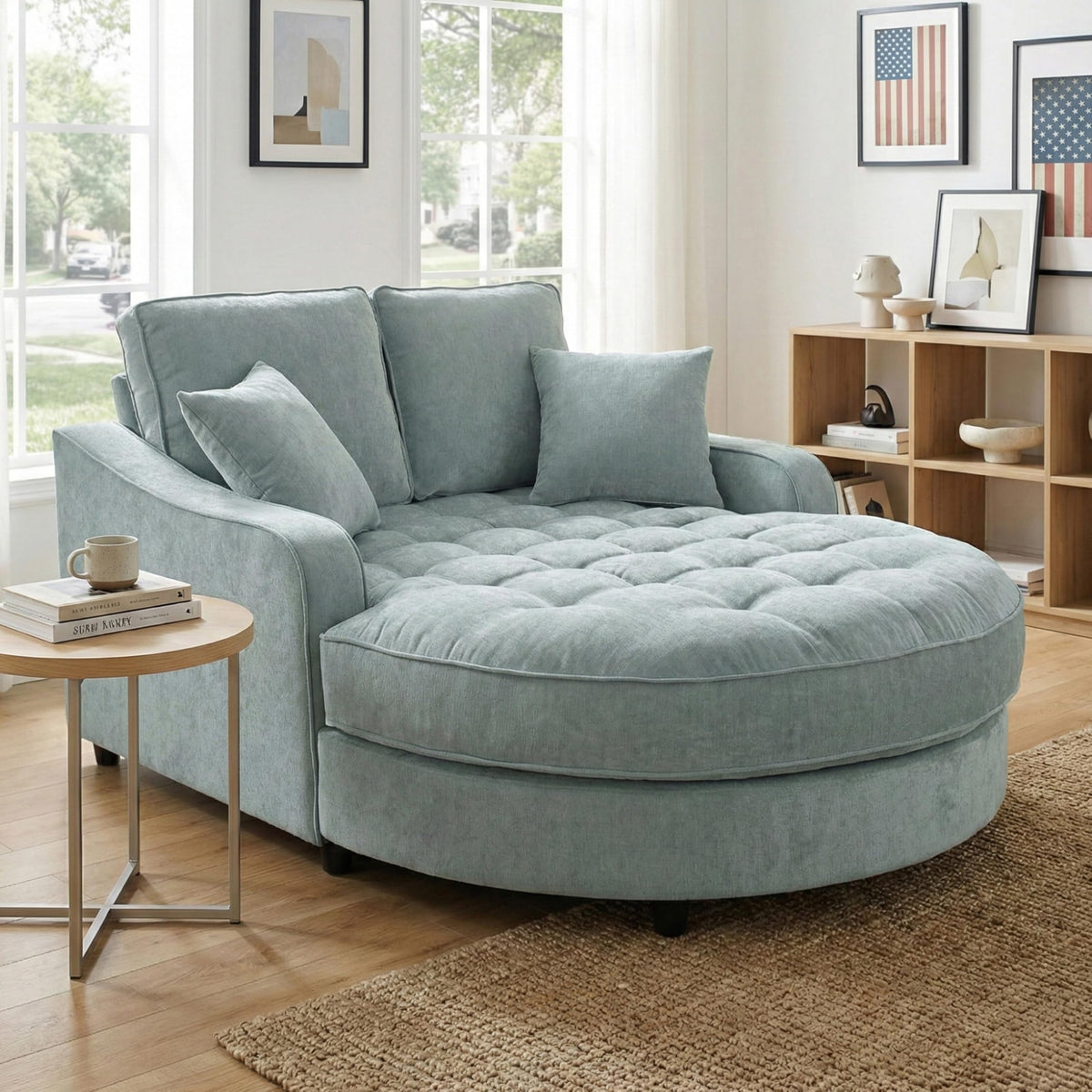 Chenille Chaise Lounge