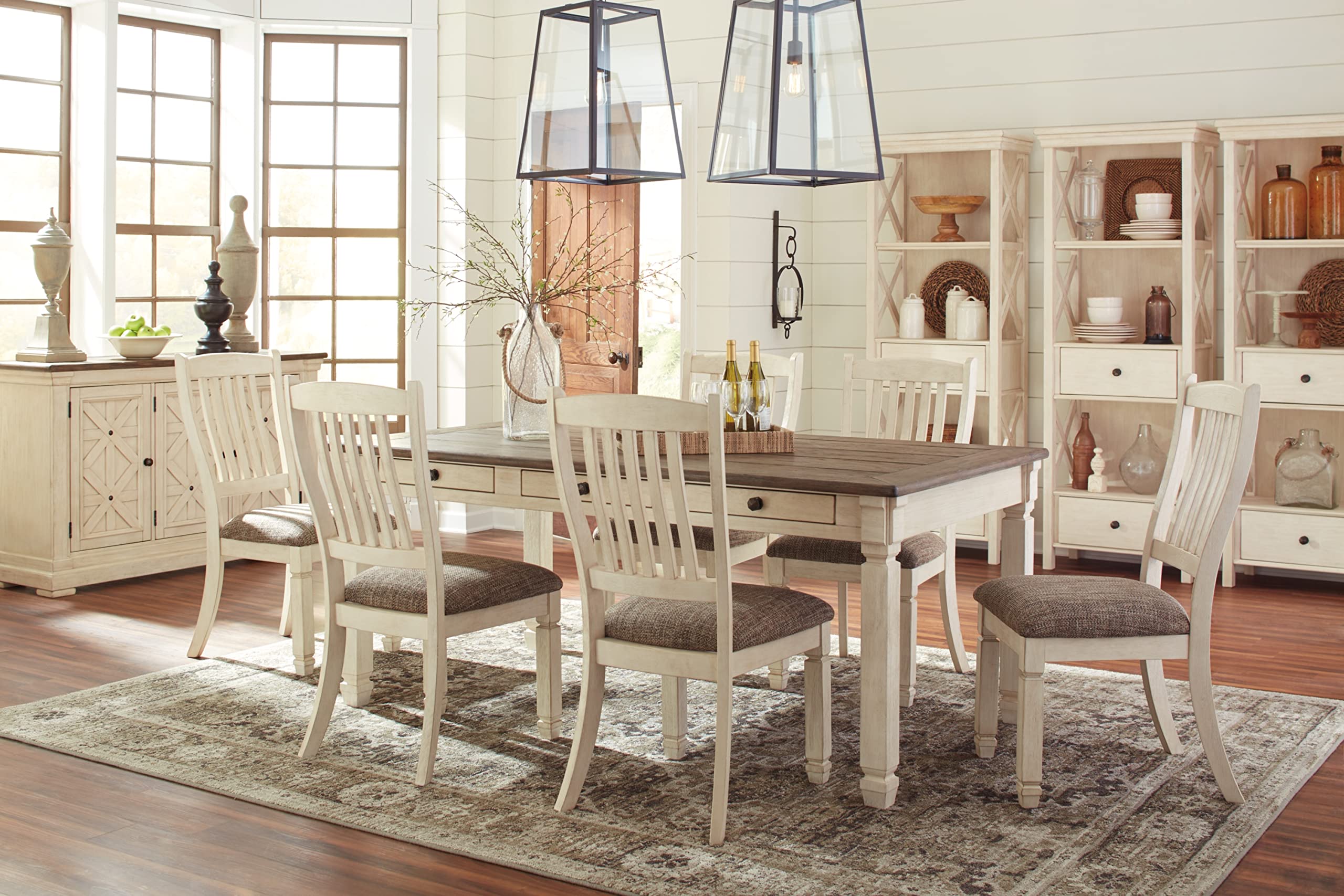 Farmhouse Dining Table with 6 Storage Drawers