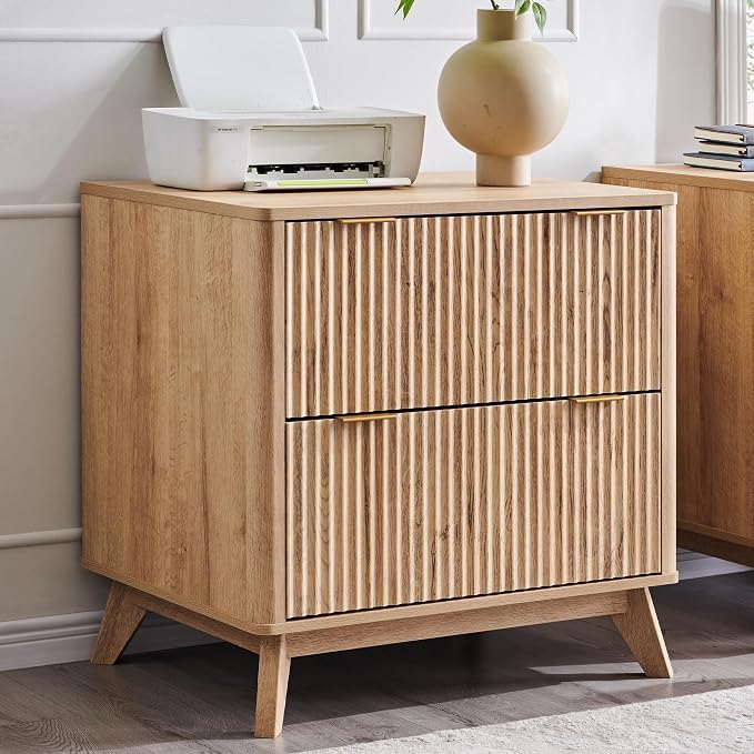 Fluted 2-Drawer Lateral File Cabinet