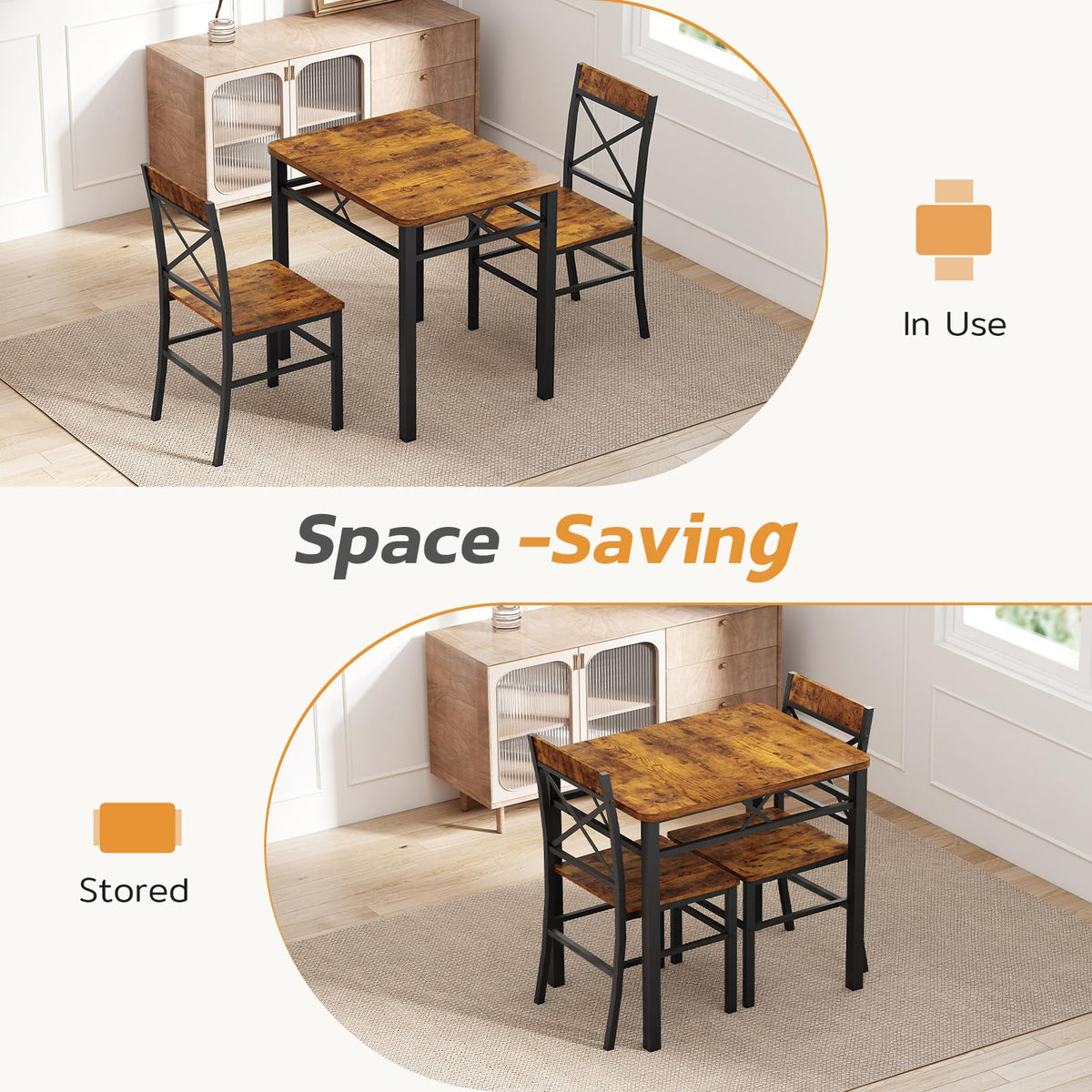 3-Piece Dining Table Set