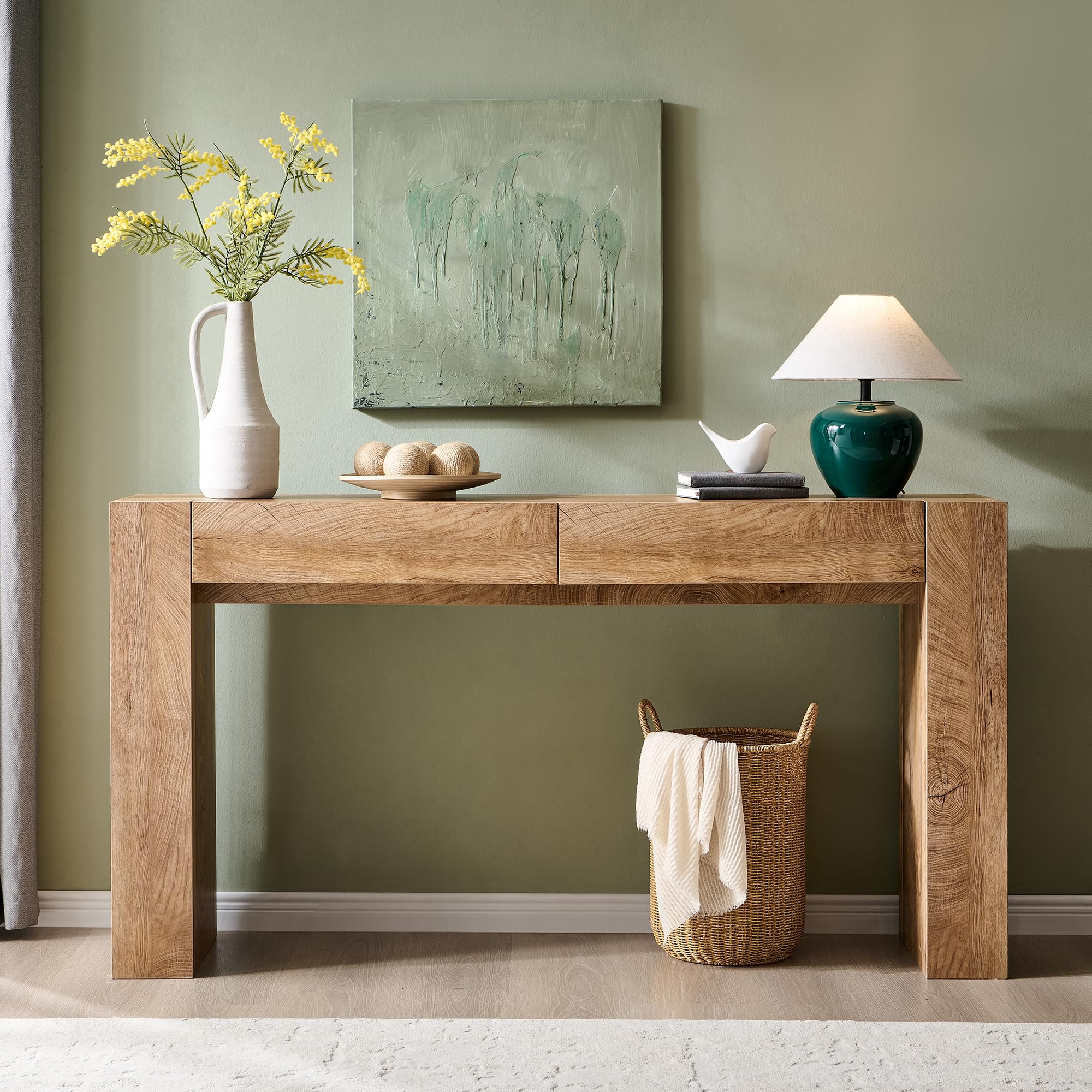 63" Entryway Console Table with Drawers