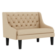 Mid-Century Modern Settee Bench with Back