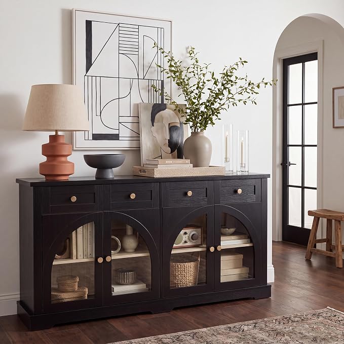 Arched Glass Door Sideboard