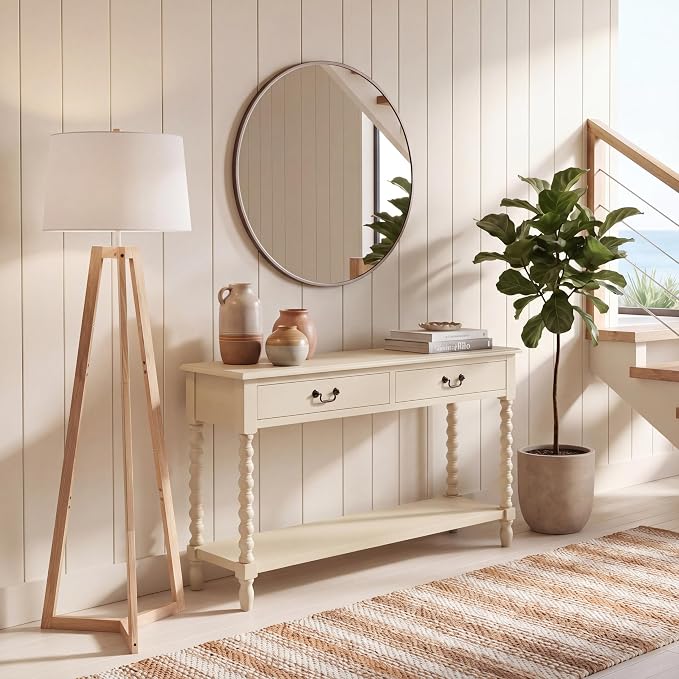2-Drawer Wood Console Table