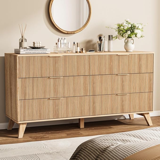 Fluted 6-Drawer Dresser