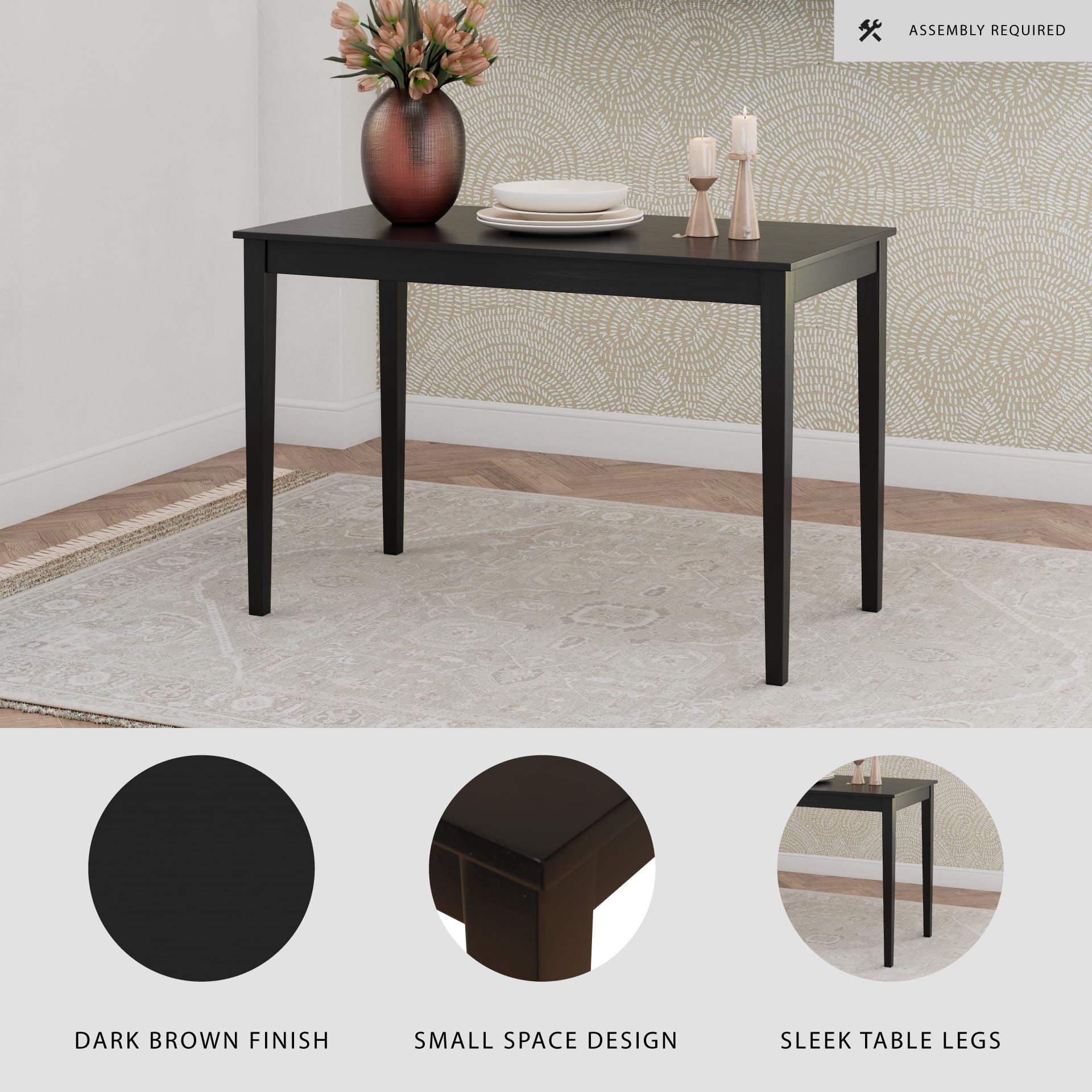 Rectangular Dining Table – Almost Black