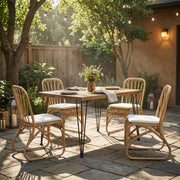 5-Piece Outdoor Patio Dining Set with Cushions