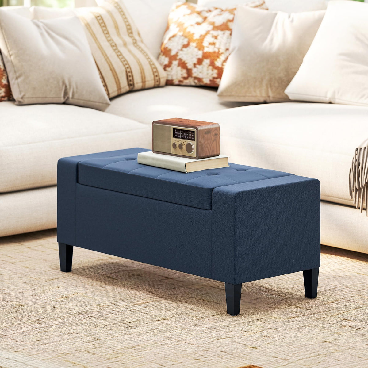 Upholstered Storage Ottoman Bench
