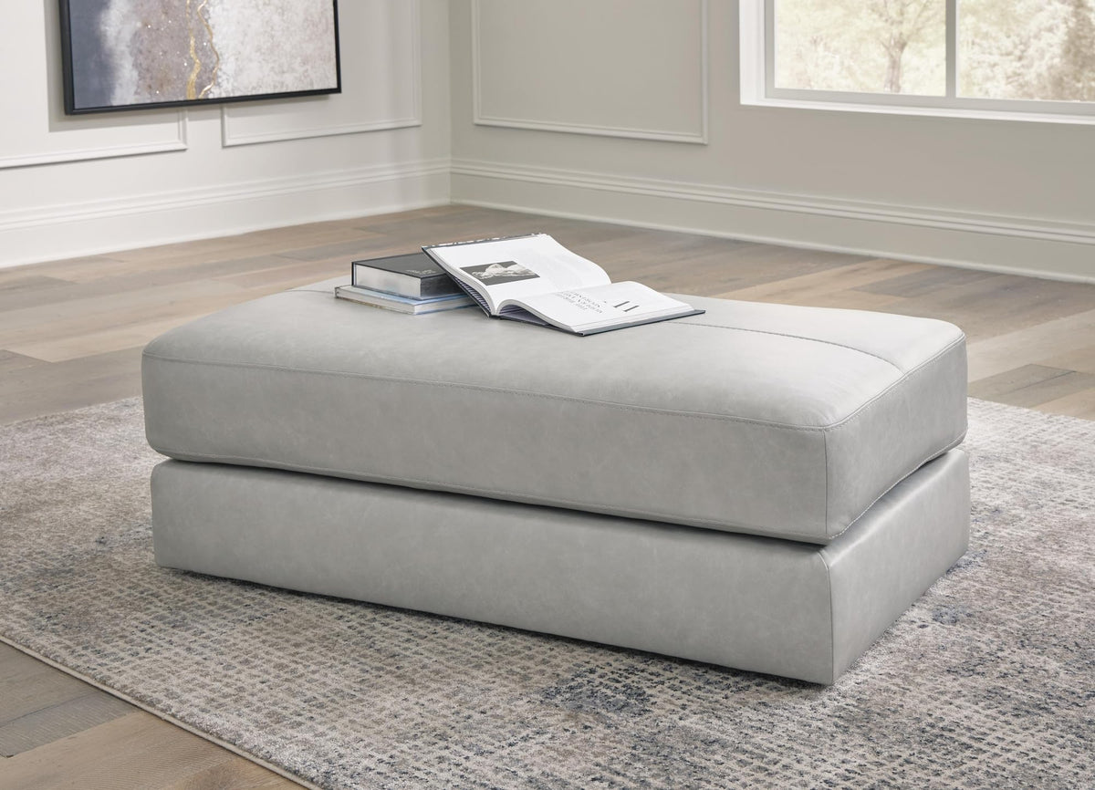 Oversized Leather Ottoman