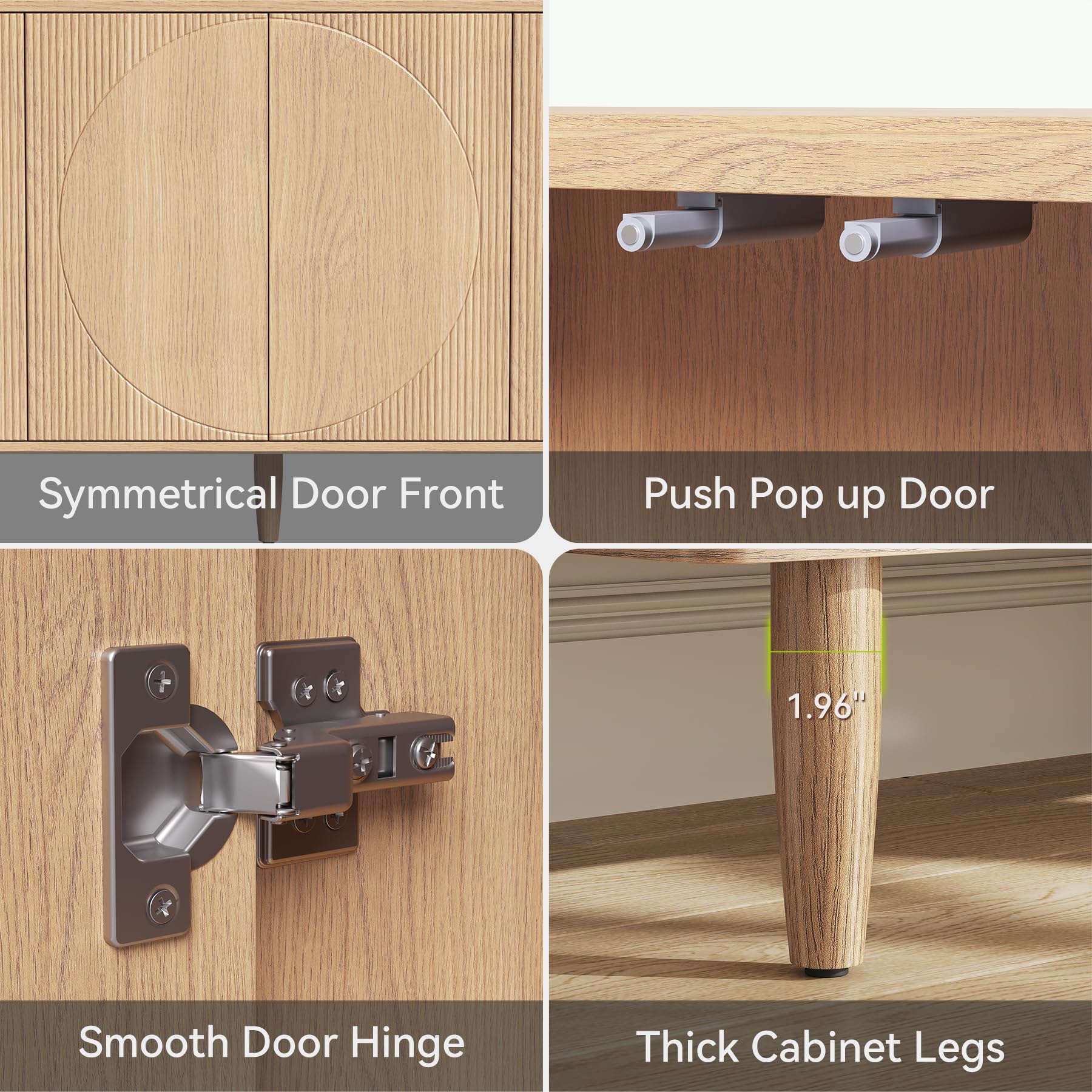 59-Inch Buffet Cabinet Sideboard with Storage