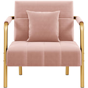 Pink Velvet Accent Chair