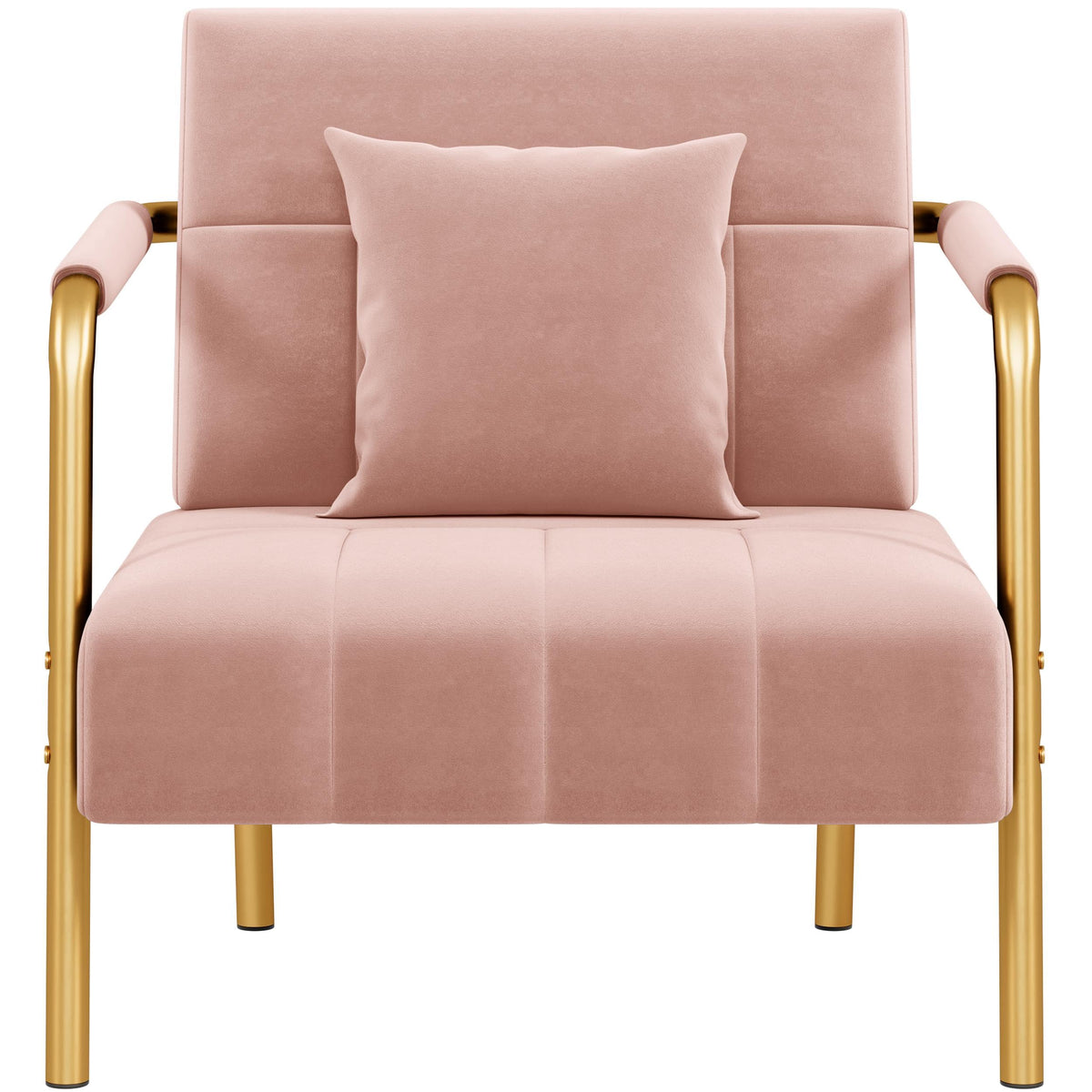 Pink Velvet Accent Chair