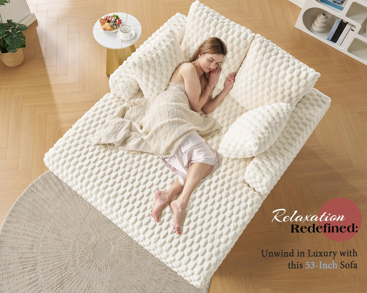 White Faux Fur Chaise Lounge
