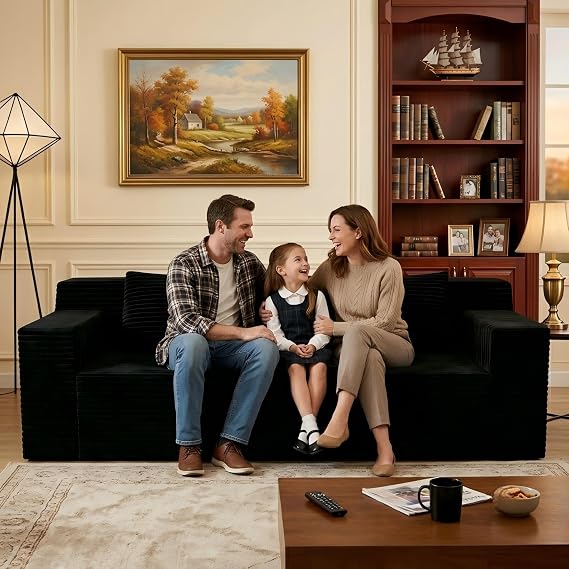 Corduroy Floor Loveseat
