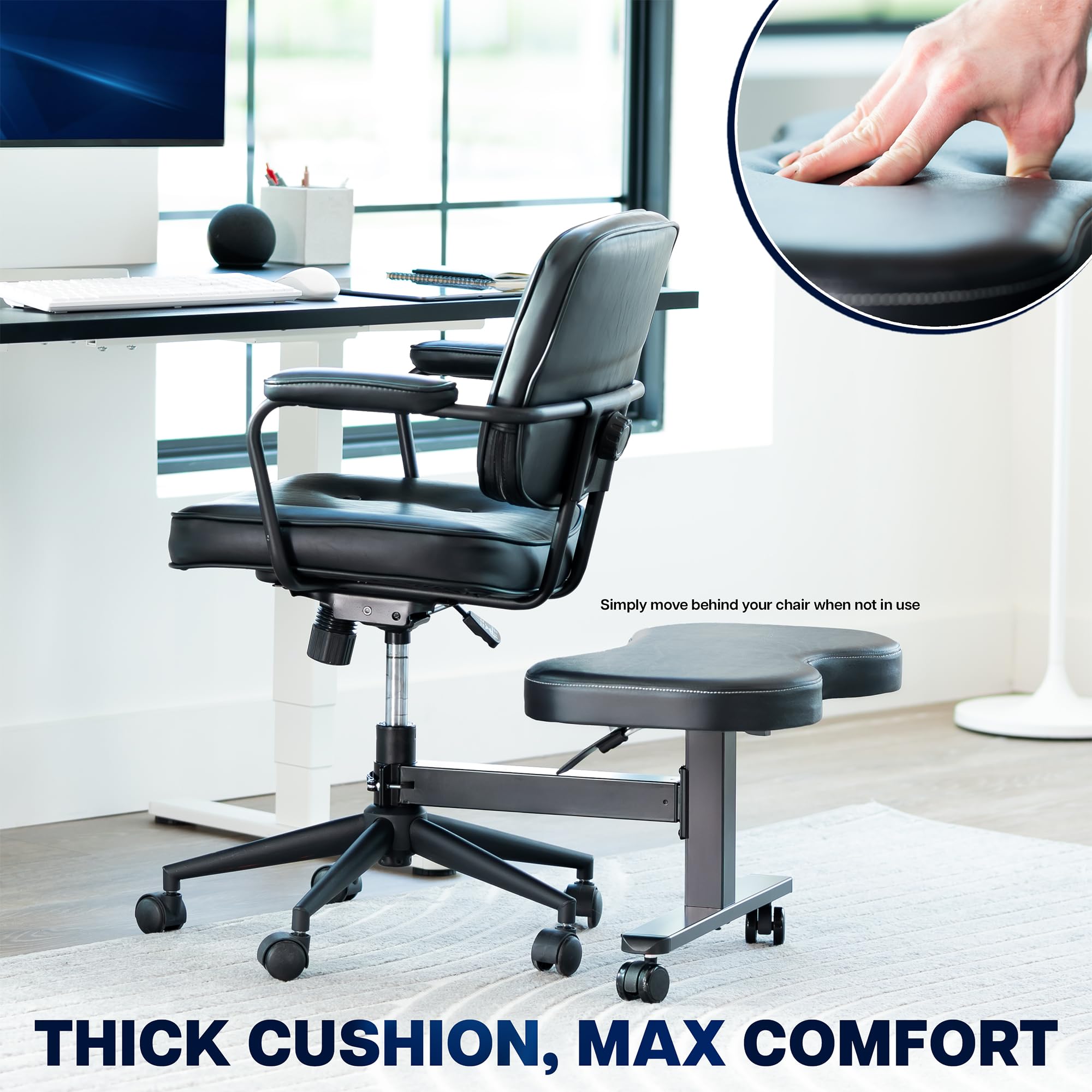 Ergonomic Chair Footrest with Cushion Attachment