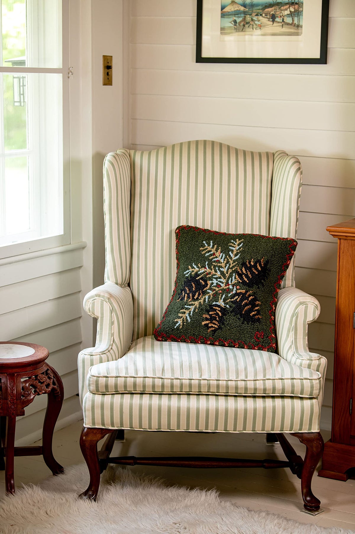 Pinecone Wool Throw Pillow