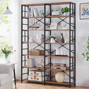 Double-Wide 7-Tier Industrial Bookcase
