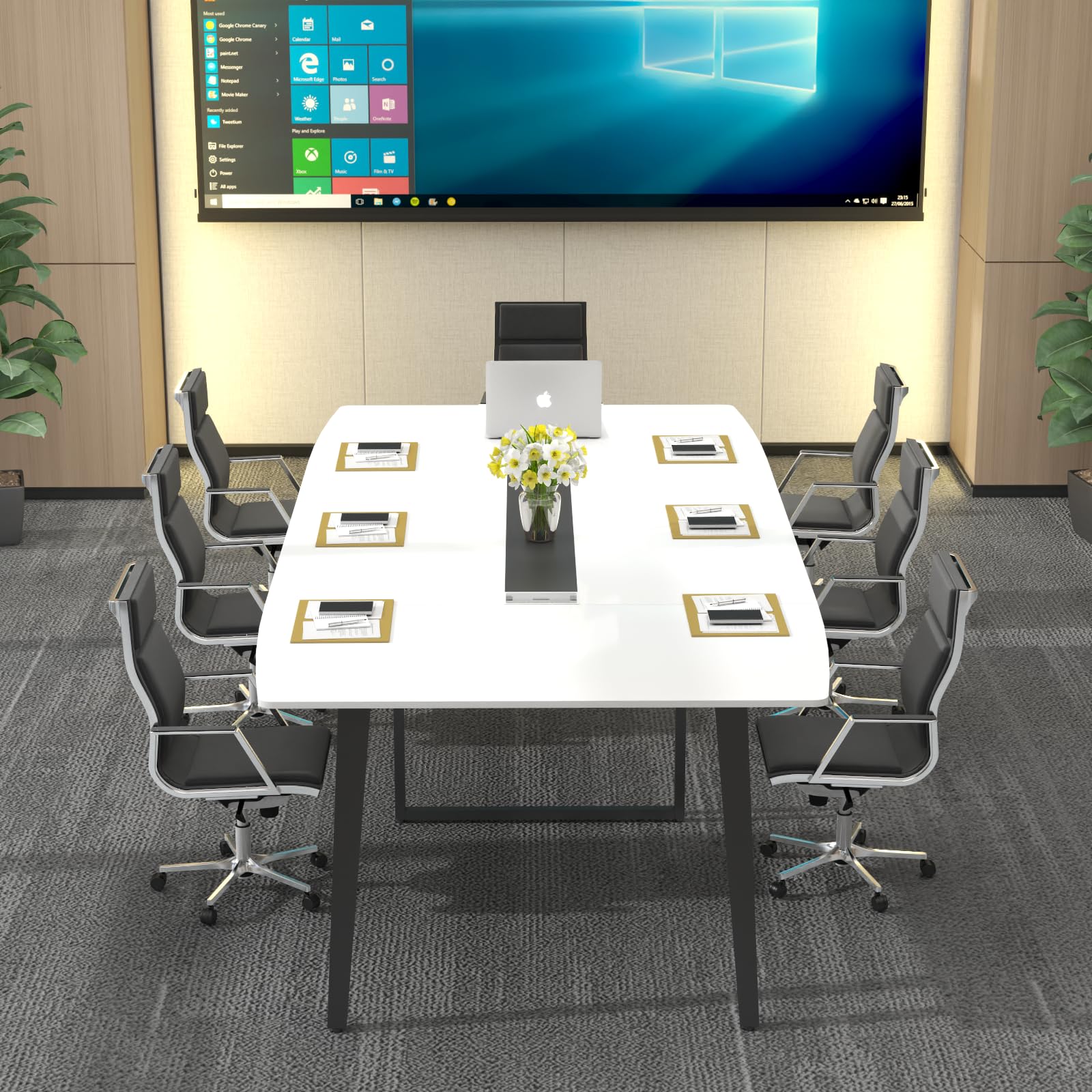 8FT Boat-Shaped Conference Table
