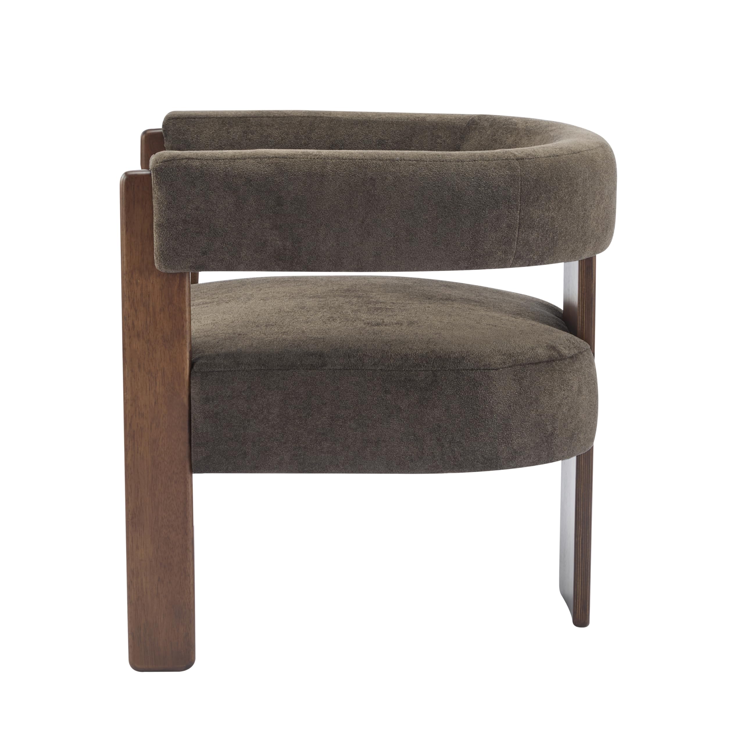 Velvet Barrel Accent Chair