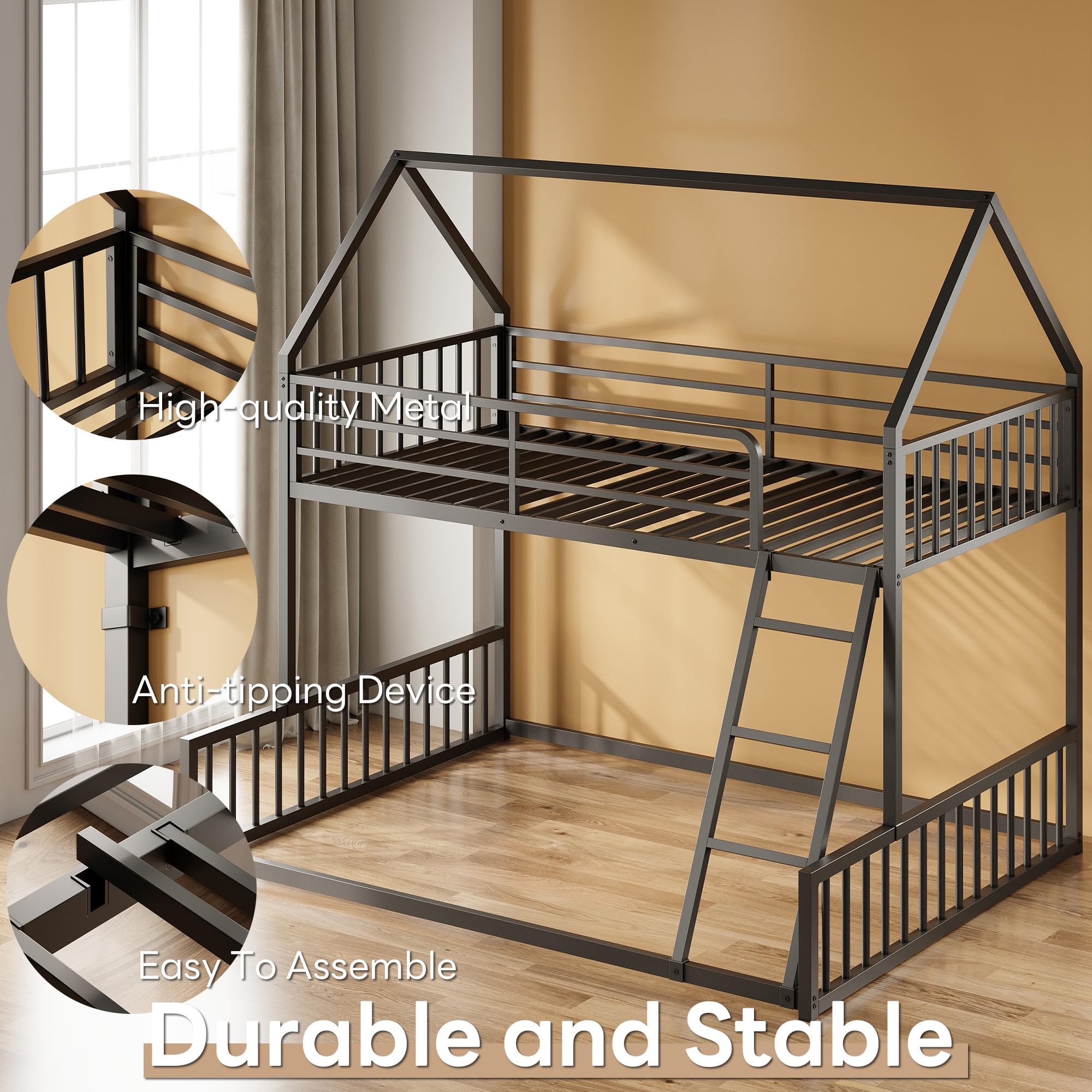 Twin Over Full House Bunk Bed