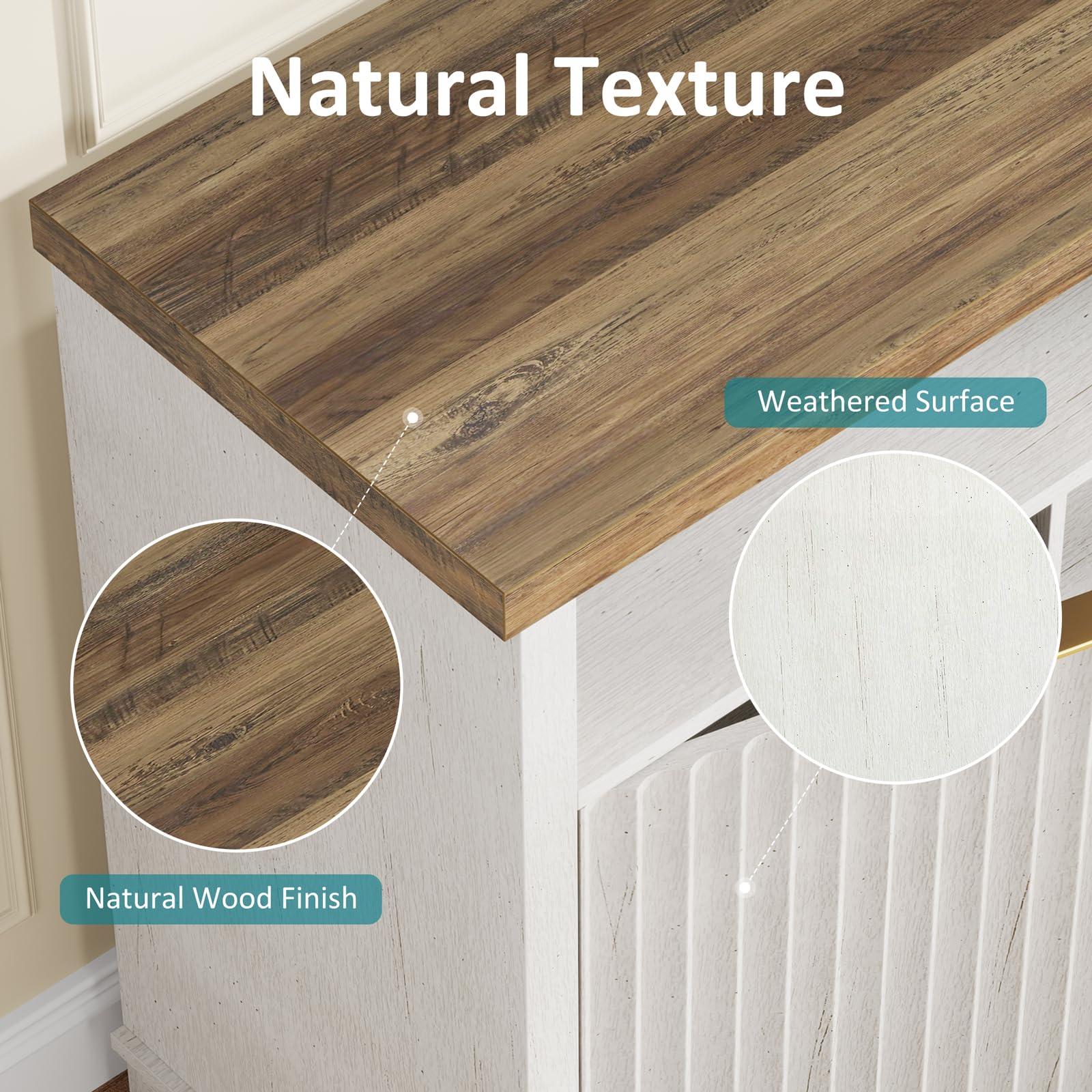 Farmhouse TV Stand for TVs Up to 65"