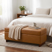 Immulize Storage Ottoman, End of Bed Bench, 46 Inches Ottoman Coffee Table