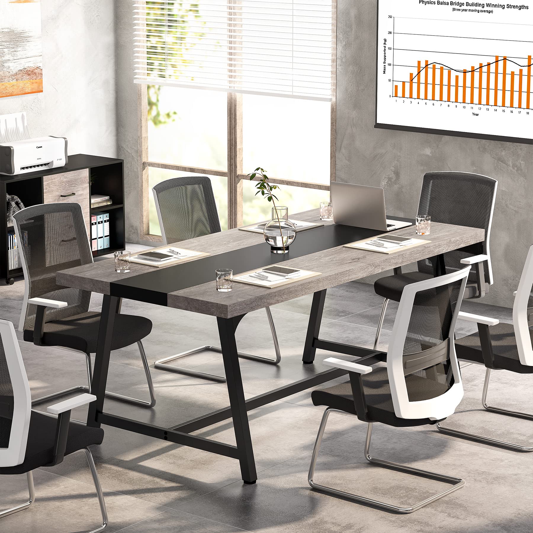 6FT Rectangle Conference Table for 6-8 People