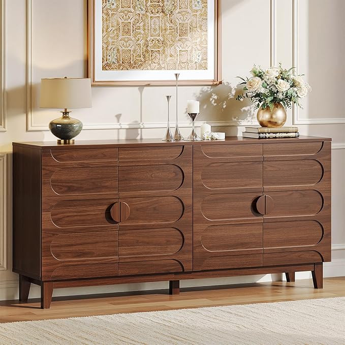 63" Sideboard Buffet Cabinet with Adjustable Shelves