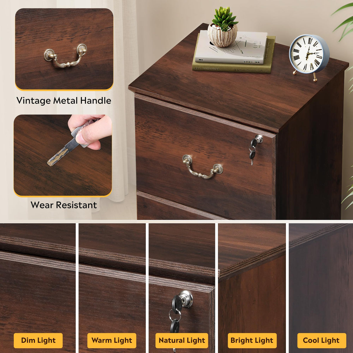 2-Drawer Locking File Cabinet