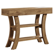 41" Curved Console Table with 3-Tier Storage