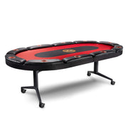 10-Player Foldable Oval Poker Table