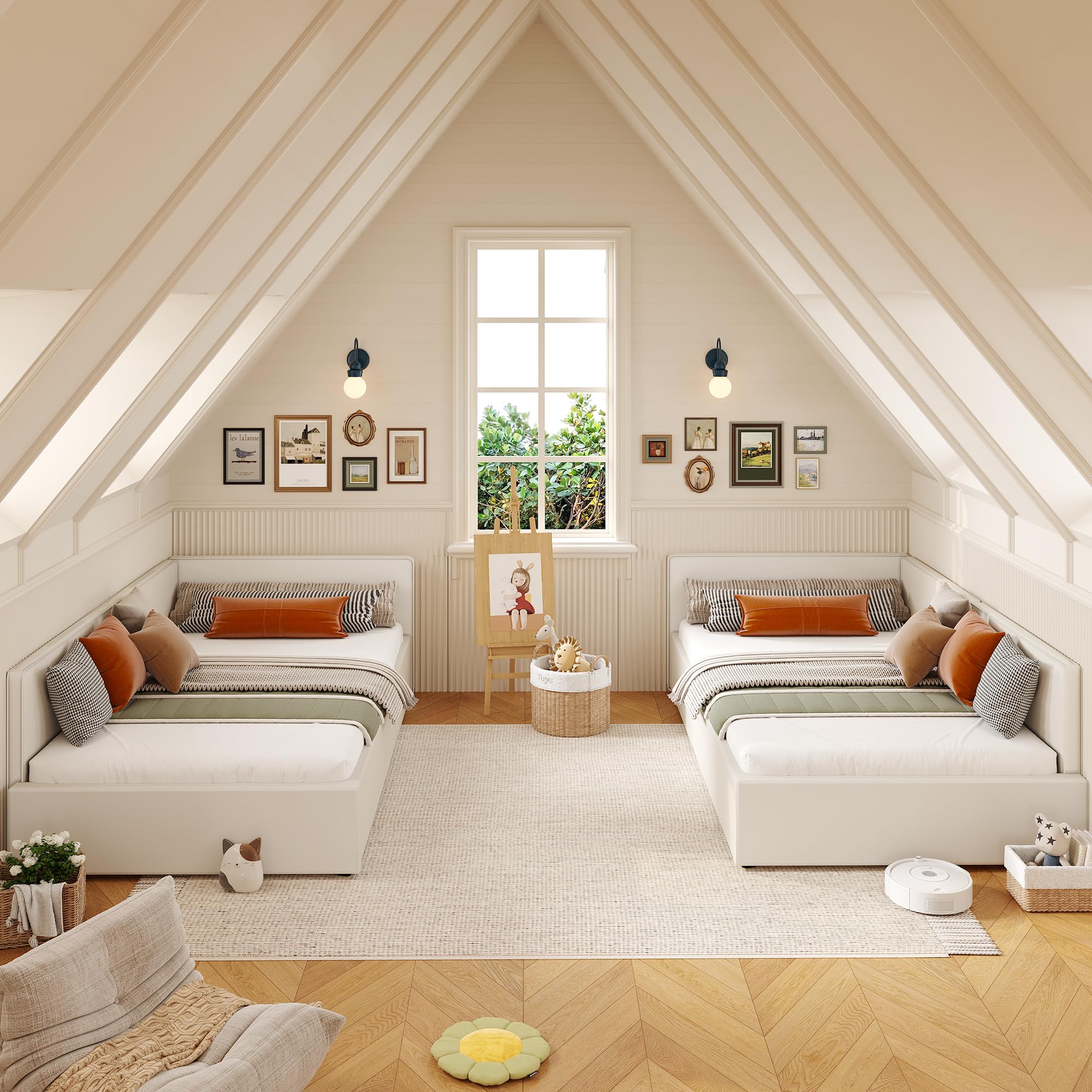 Twin Daybed with Headboard & Guardrails