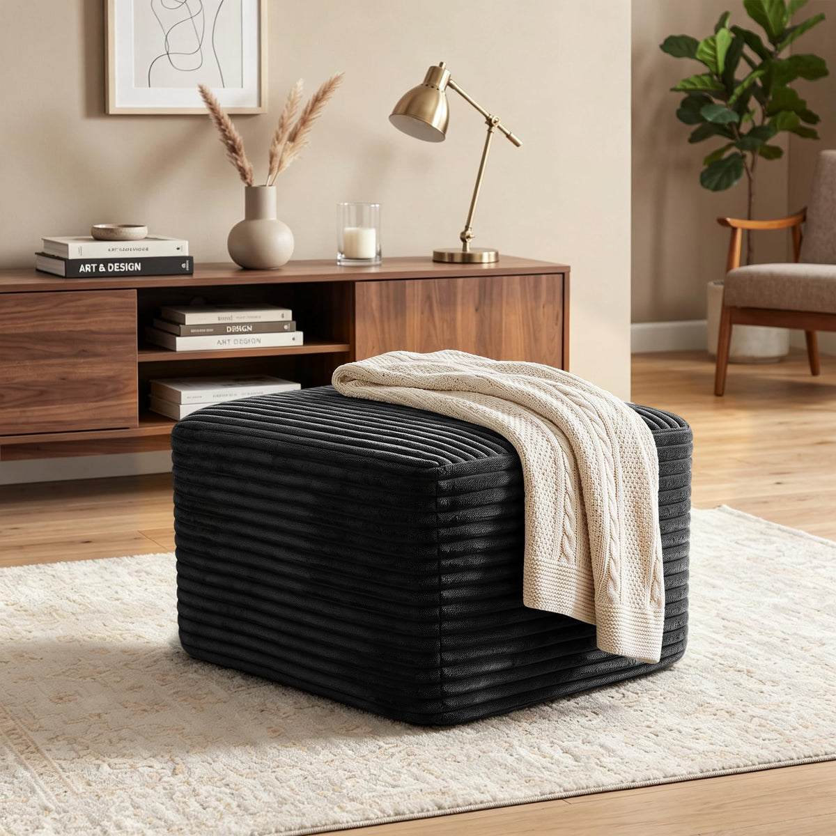 Corduroy Ottoman Set of 2