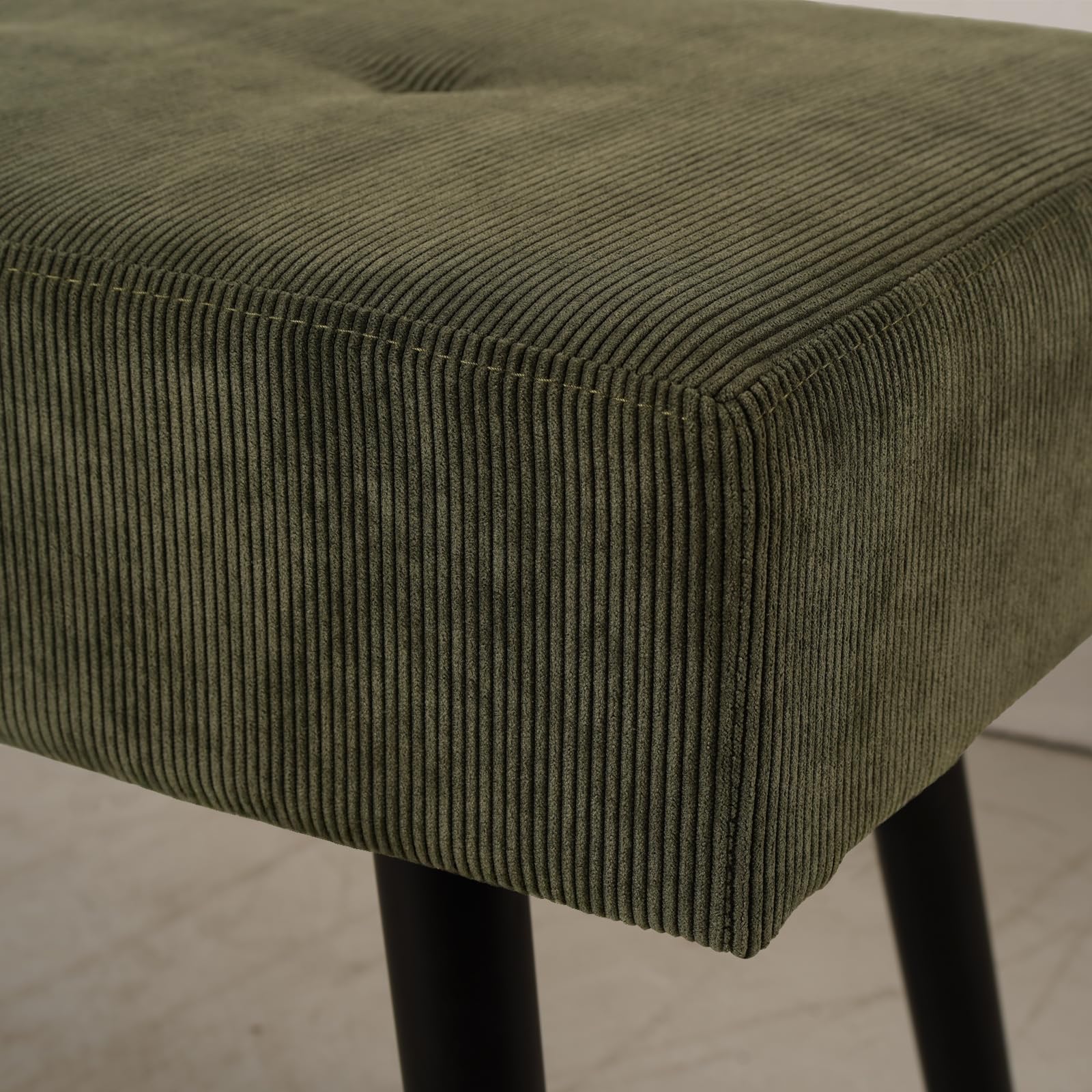 Corduroy Padded Entryway Bench