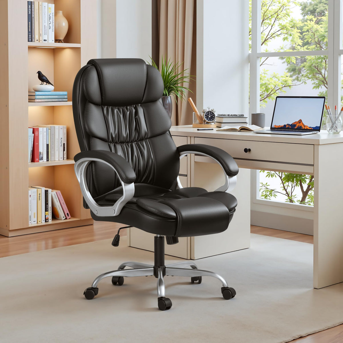High-Back PU Leather Office Chair