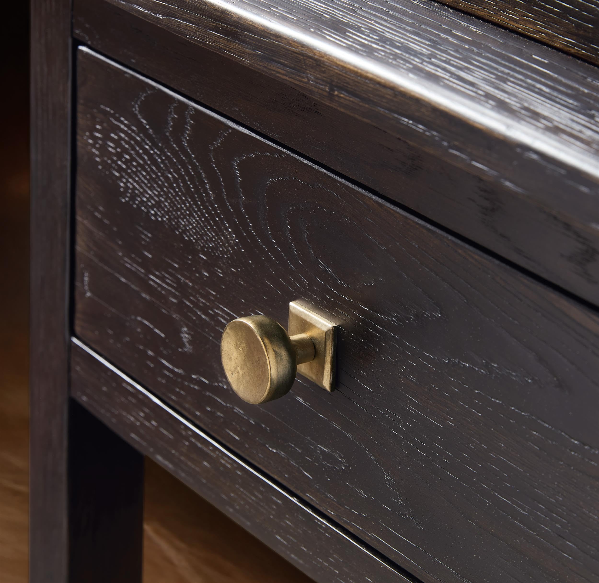 Hooker Driftwood Display Sideboard in Black Wood Furniture