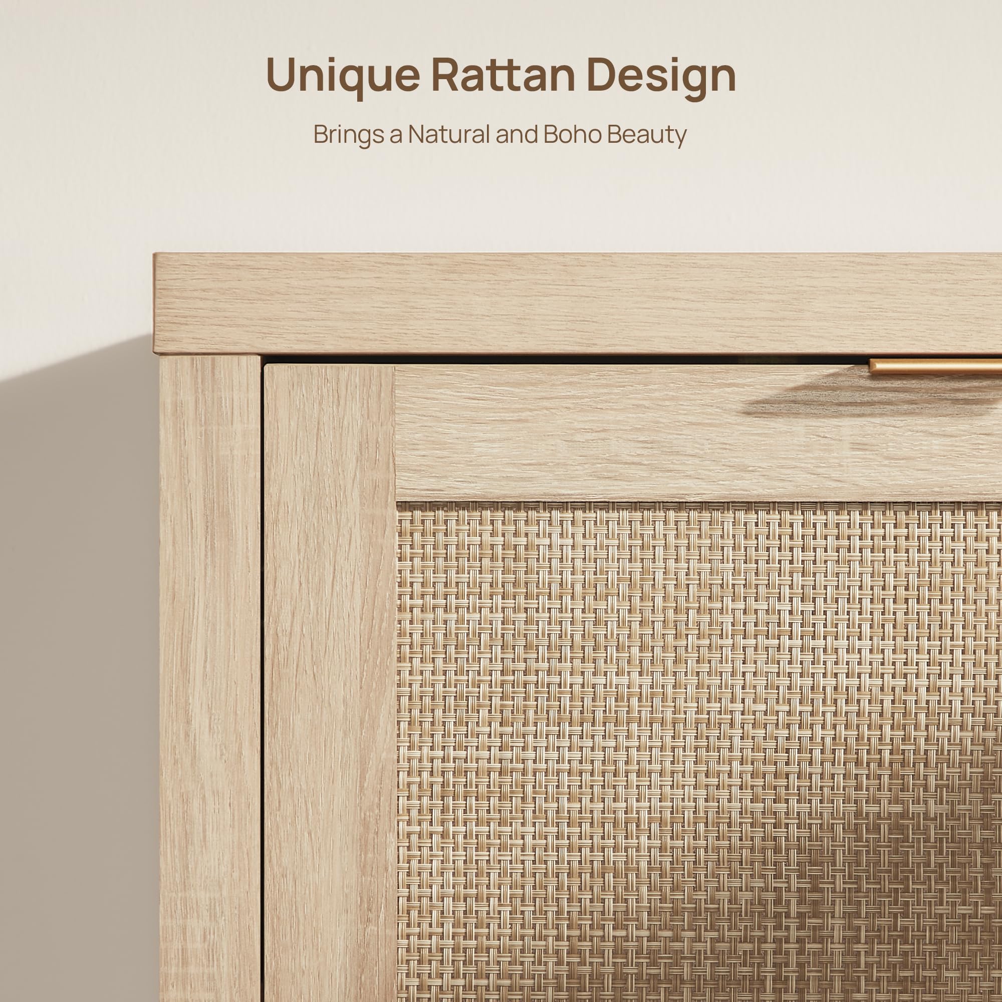 Rattan Buffet Cabinet with Storage
