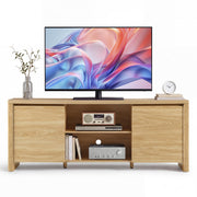 Boho TV Stand for 65 Inch TV, Entertainment Center with 2 Storage Cabinets