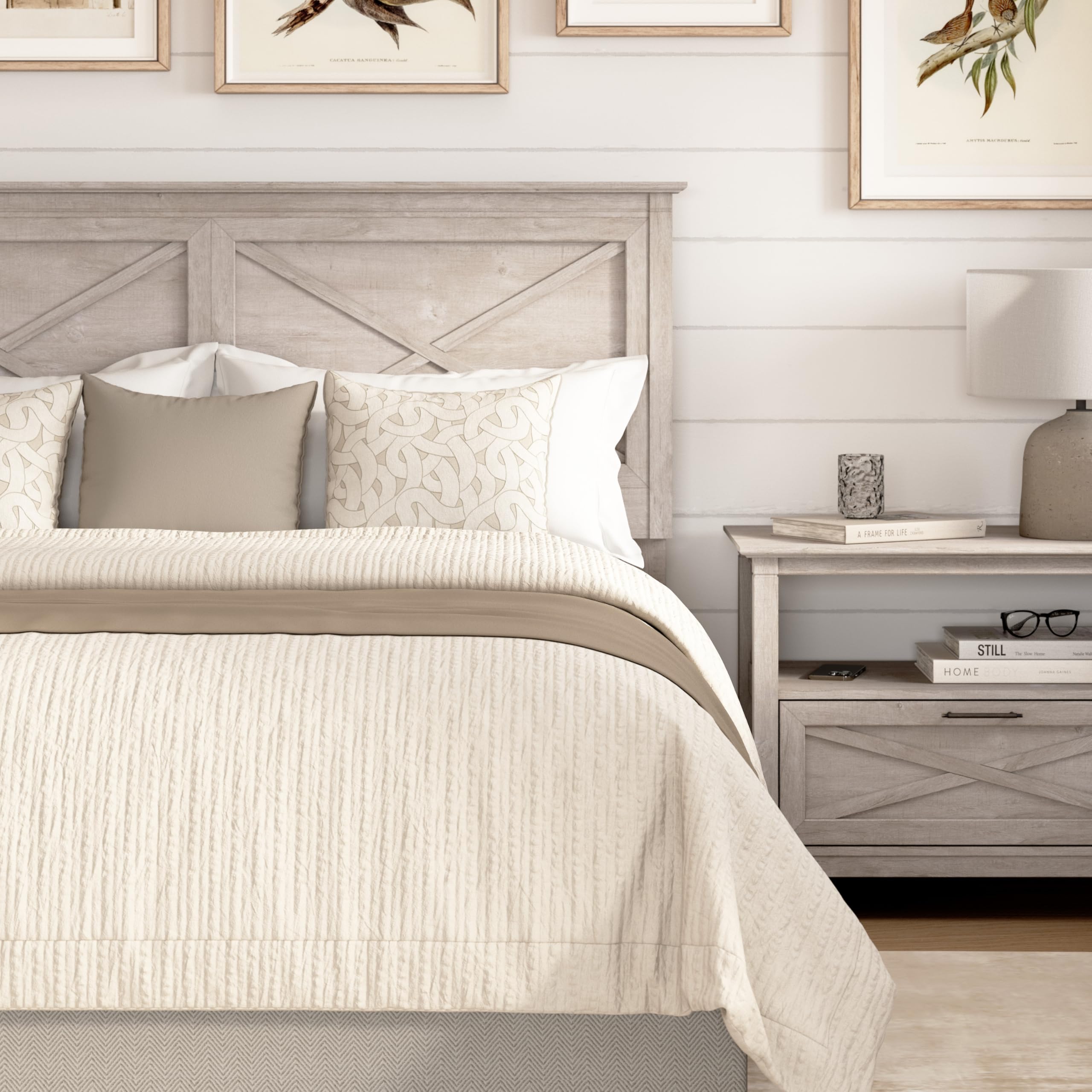 Full/Queen Farmhouse Headboard with X-Design