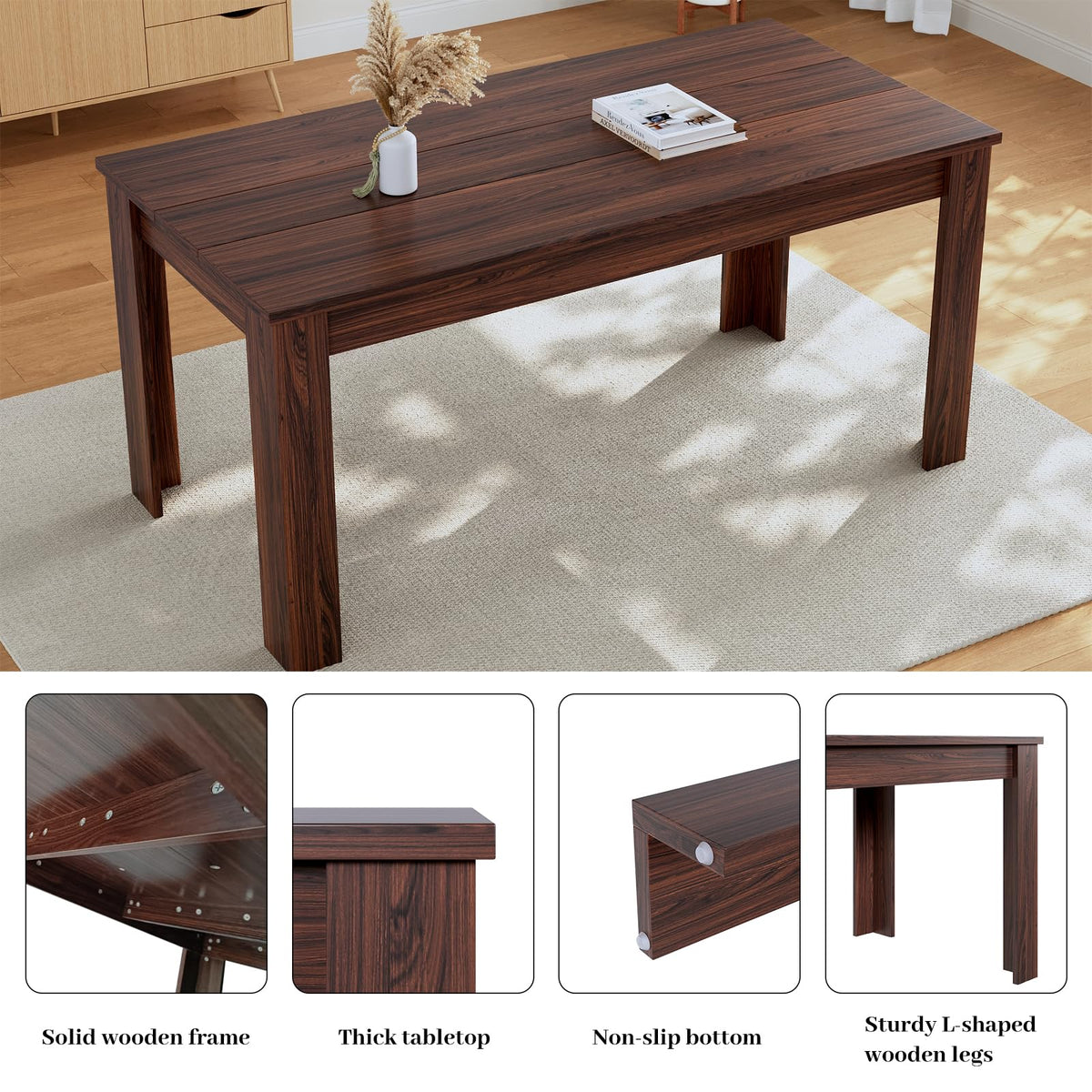 Walnut MDF Dining Table