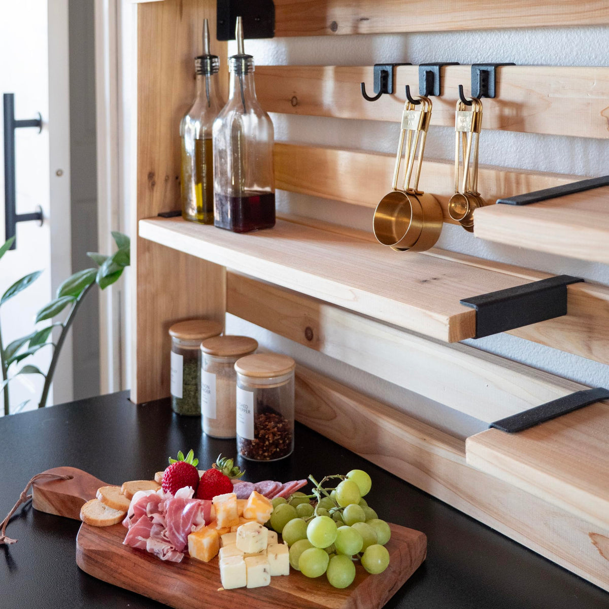 Cedar Buffet Hutch Serving Cart