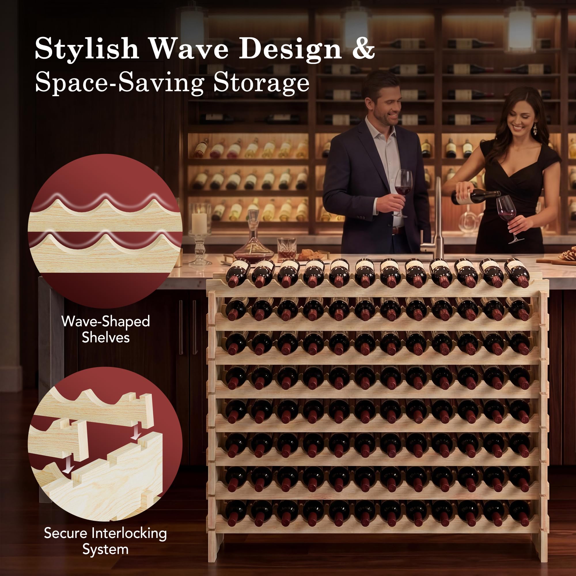 Stackable Wooden Wine Rack