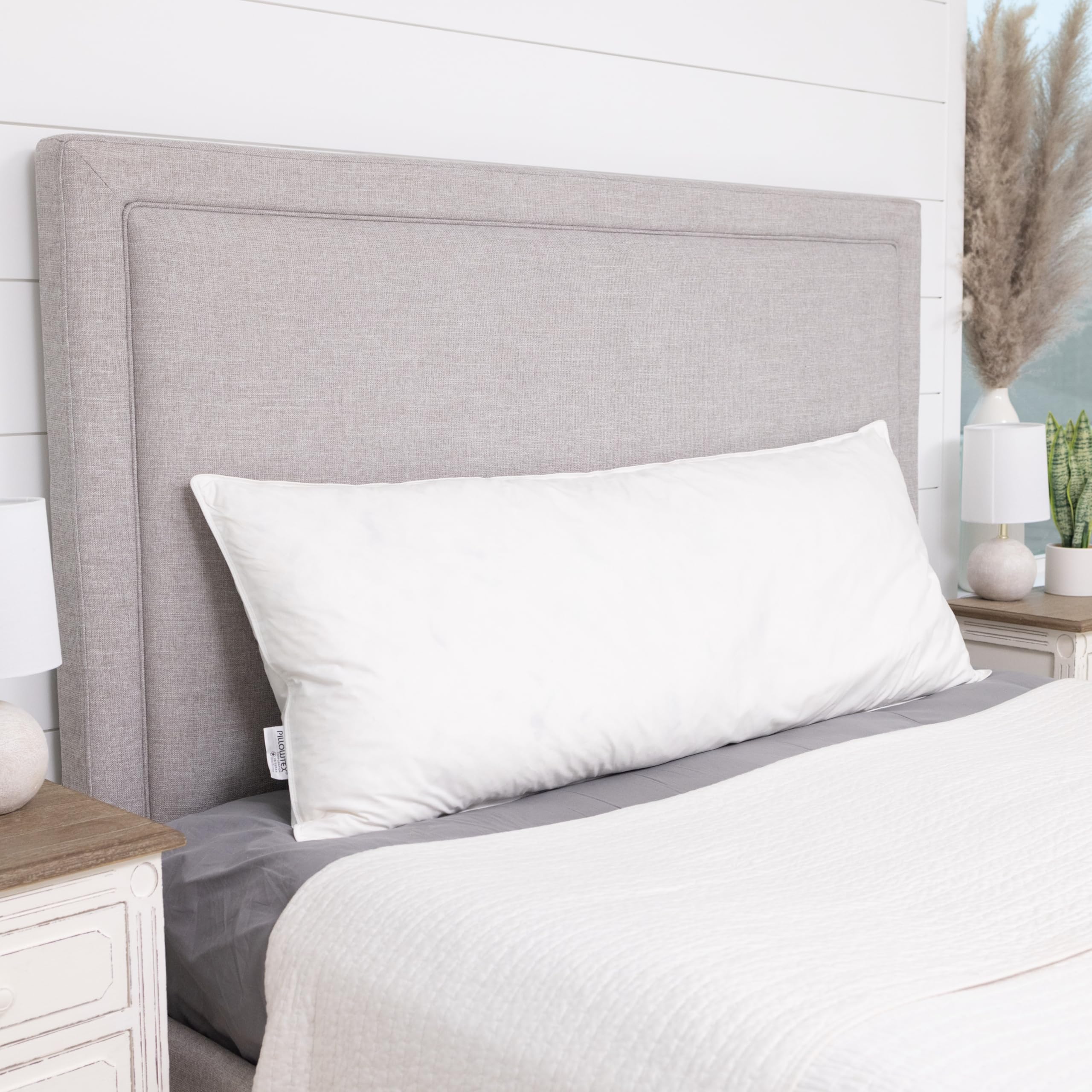 White Goose Down & Feather Body Pillow